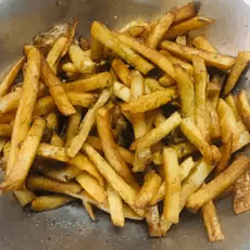 Hand cut Fries.