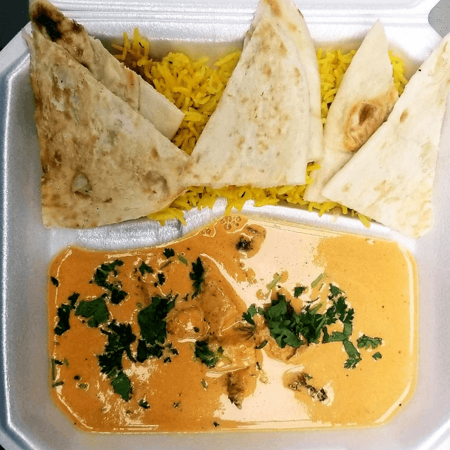 Butter Chicken (with Naan & Rice)