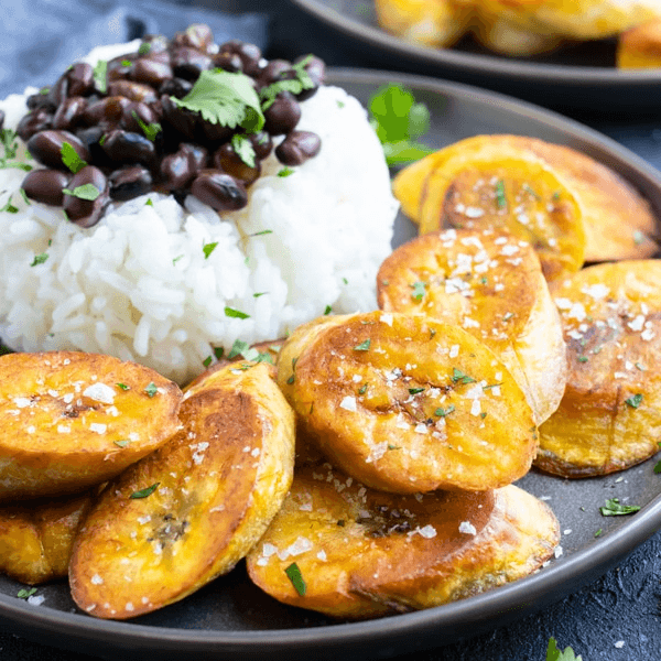 Beans & Plantains with White Rice