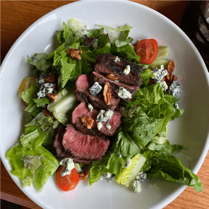 Flat Iron Steak Salad.