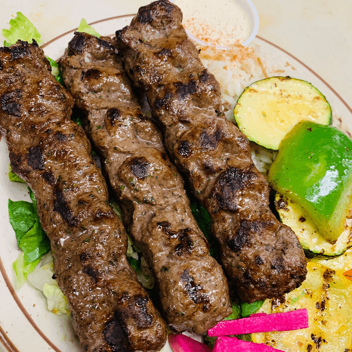 Shish Kafta Skewer.