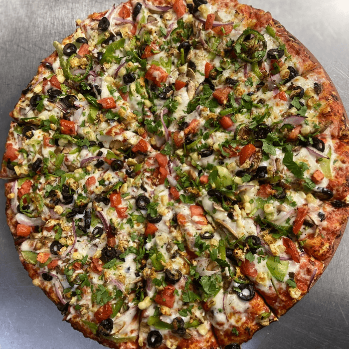 Indian Style Veggie Pizza.