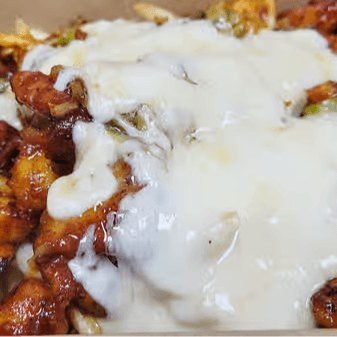 Korean Spicy Chicken Cheese Fries