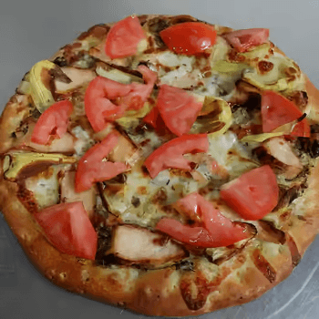 Chicken Pesto Pizza.