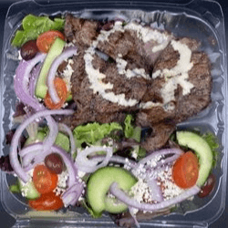 Lamb Shish Kabobs Salad