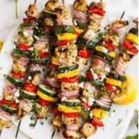 Chicken / Veggie Skewer Platter
