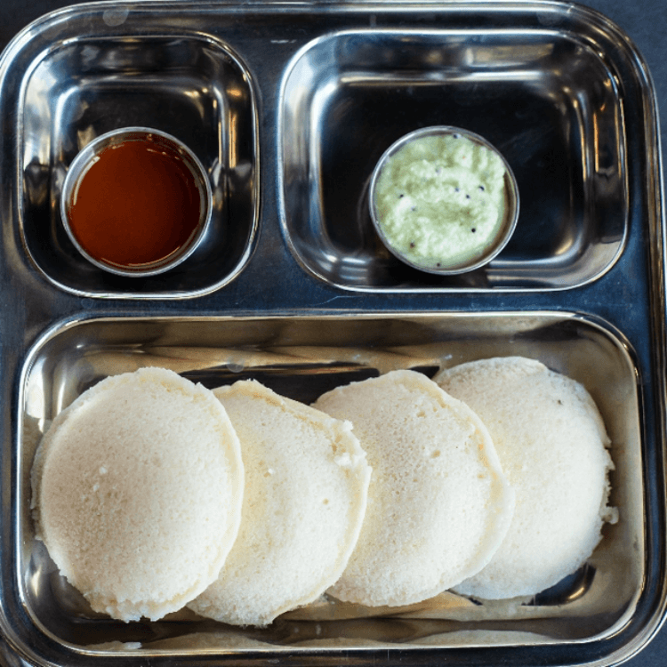 Idlis with Chutney.