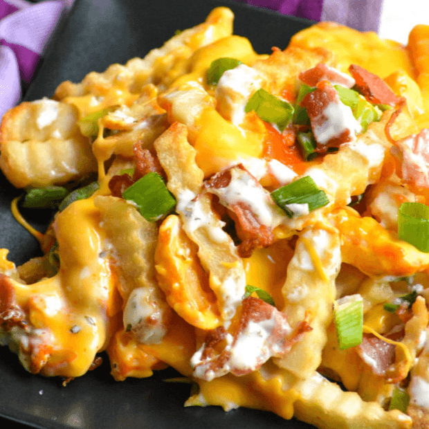 Buffalo Fries with Cheese and Bacon