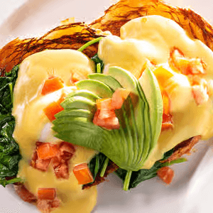 Veggie Eggs Benedict.