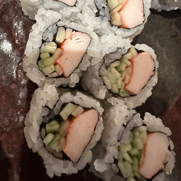 Crab and Cucumber Roll.