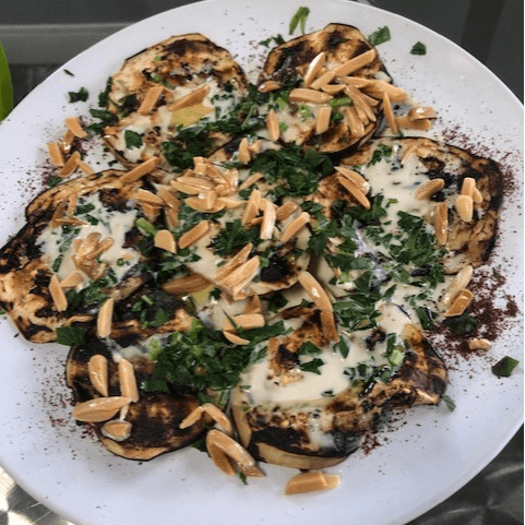 Grilled Eggplant Salad.