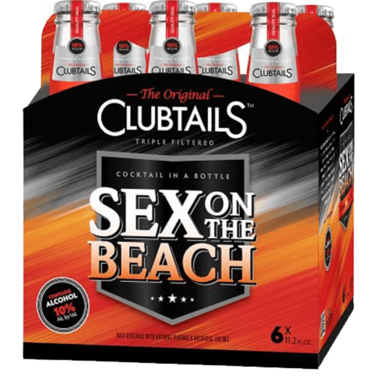 Clubtails Premium RTD Cocktail Sex On the Beach Bottle (12 Oz X 6 Ct)