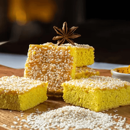 Turmeric and Anise Sfouf Cake - 1 Piece