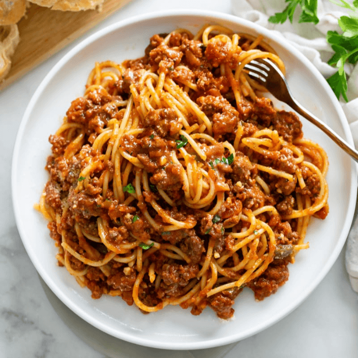 Pasta with Meat Sauce or Bolognese