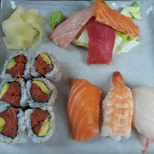 Sushi and Sashimi Combo.