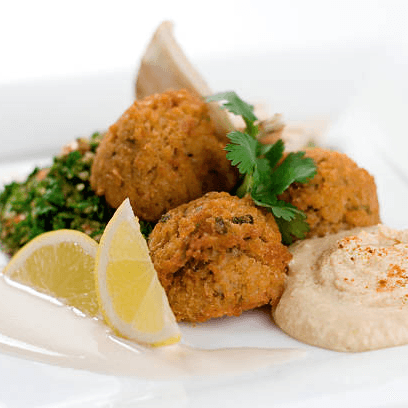 Falafel, Tabouleh, Hummus