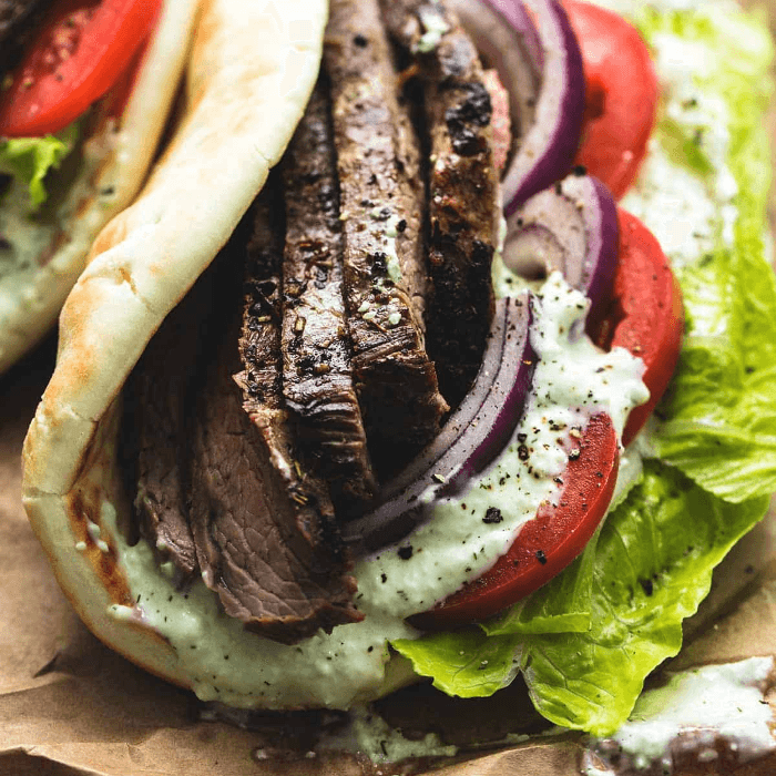 Steak Gyro Sandwich
