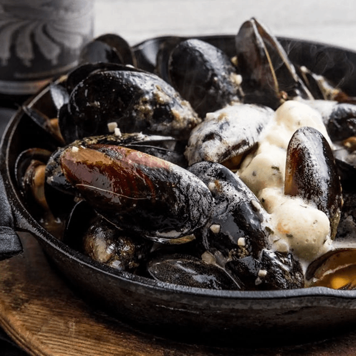 Steamed Mussels.