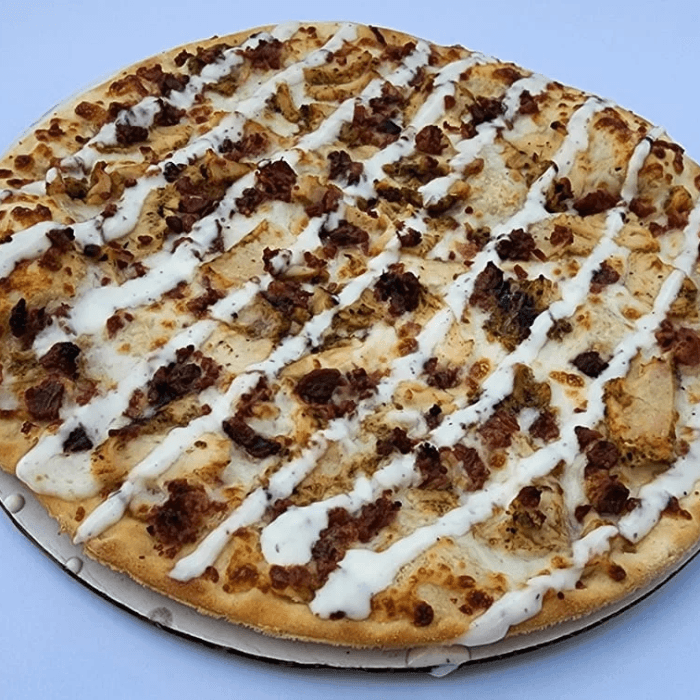 Chicken Bacon Ranch Pizza (Neapolitan or Cauliflower).