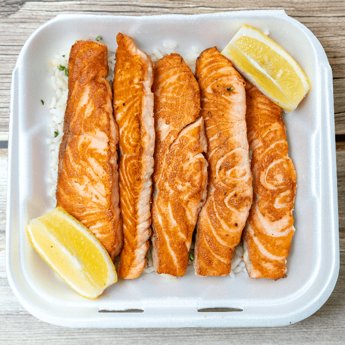 5pc Grilled Salmon Over Rice