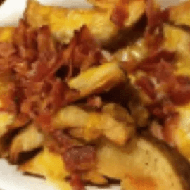 Potato Wedges with Cheese & Bacon