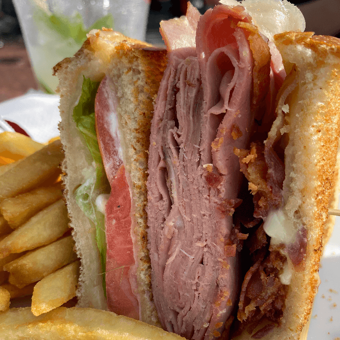 Roast Beef Club Sandwich