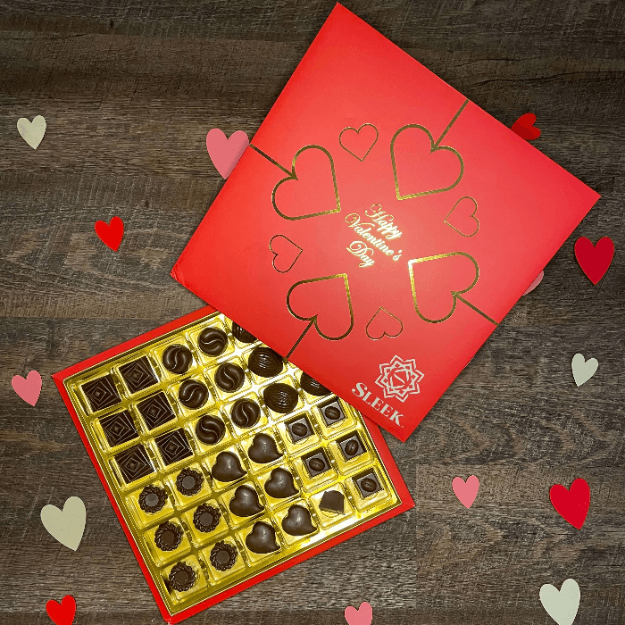 Valentine's Box - Red & Gold