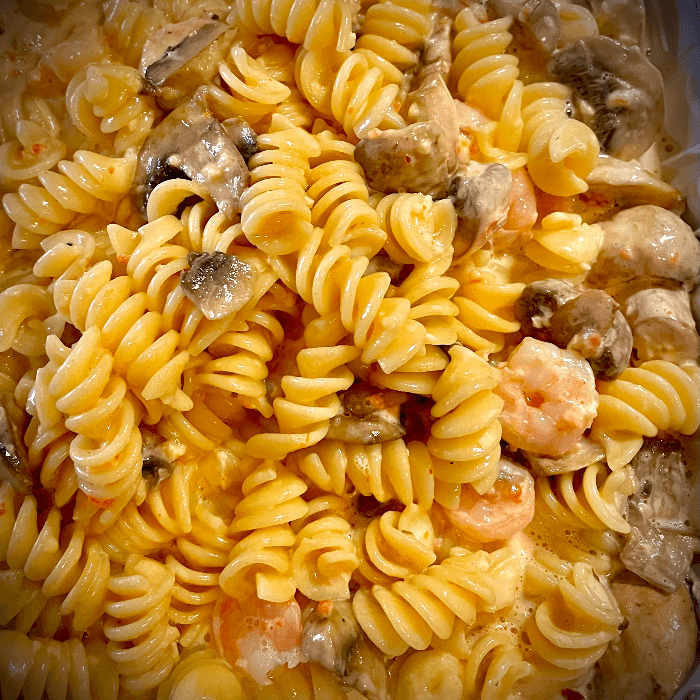 Shrimp & Mushrooms Pasta