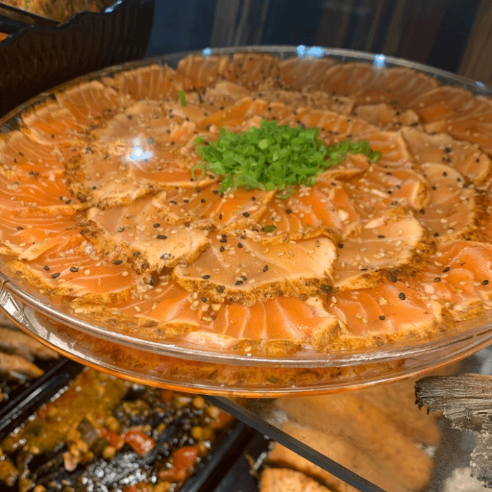 Salmon Carpaccio.