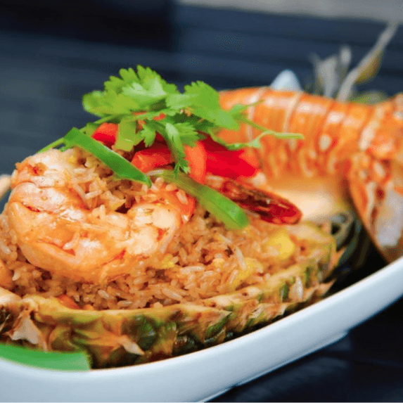Special Lobster & Shrimp Pineapple Fried Rice.