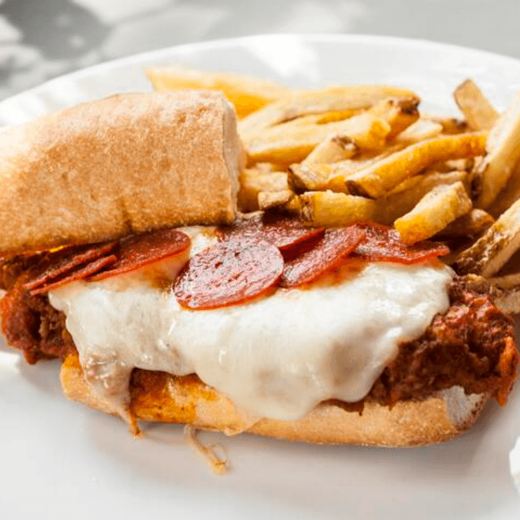 Chicken Parm Sub with Fries