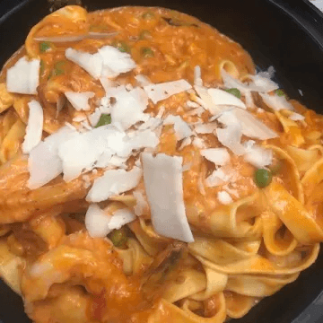 Homemade Pappardelle in Vodka Sauce