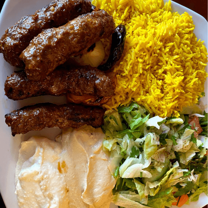 Lamb Kofta Platter.