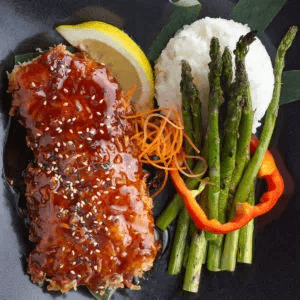 Coconut Crusted Halibut.