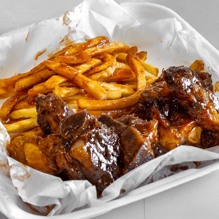 Regular Hickory Smoked BBQ Rib Tips.