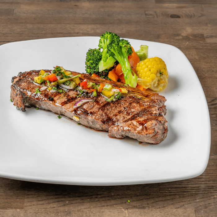 NY Sirloin Steak.