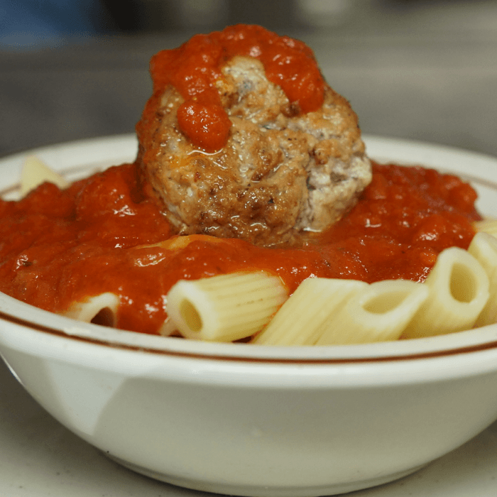 Kids Pasta and Meatball