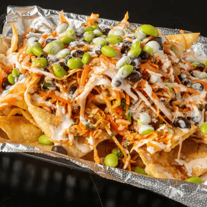 Loaded Wonton Nachos.