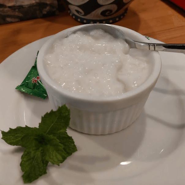 Palm Fruit Pudding with Coconut