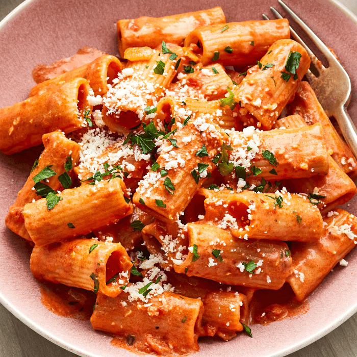 Small Rigatoni with red sauce