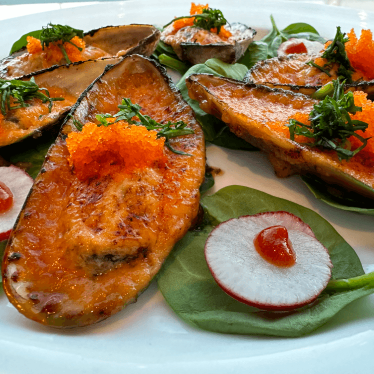 Baked Green Mussels