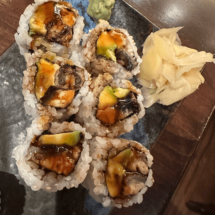 Eel and Avocado Roll.