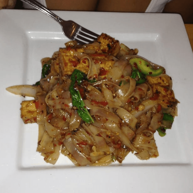 Vegetable Spicy Drunken Noodles.