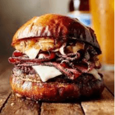 Beef & Hot Pastrami Double Cheese Burger