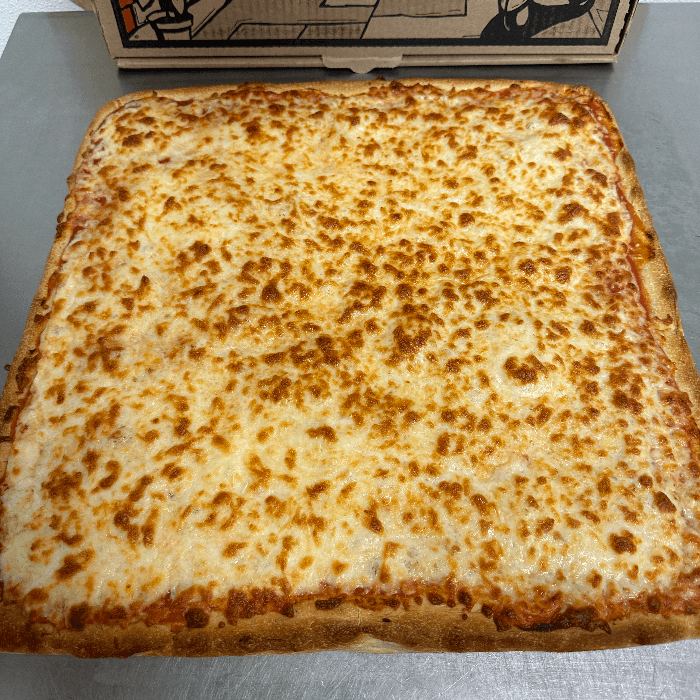 Sicilian Cheese Pizza.