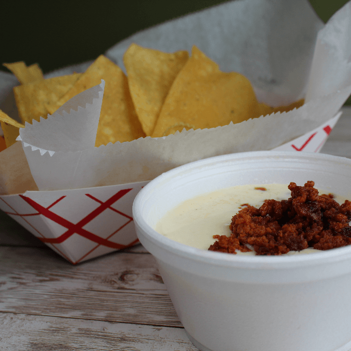 Chips & Queso with Chorizo.