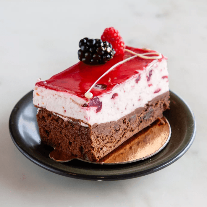 Cranberry With Chocolate Mousse Cake