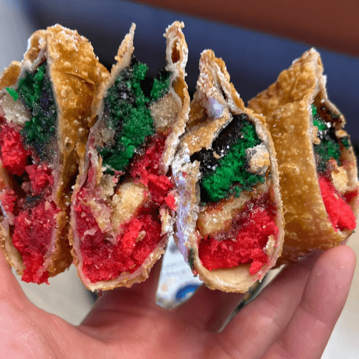 Italian Rainbow Cookie Empanadas