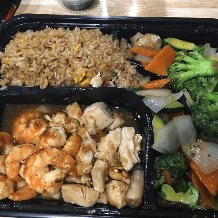Hibachi Chicken & Shrimp.