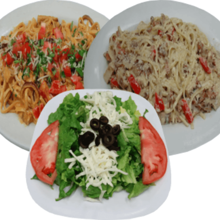 6. Two pastas Of Your Choice One Large Italian Salad Special